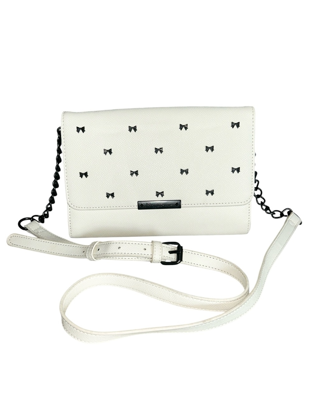 Betsey Johnson Milly Wallet on a String Crossbody Bag in Bright White
